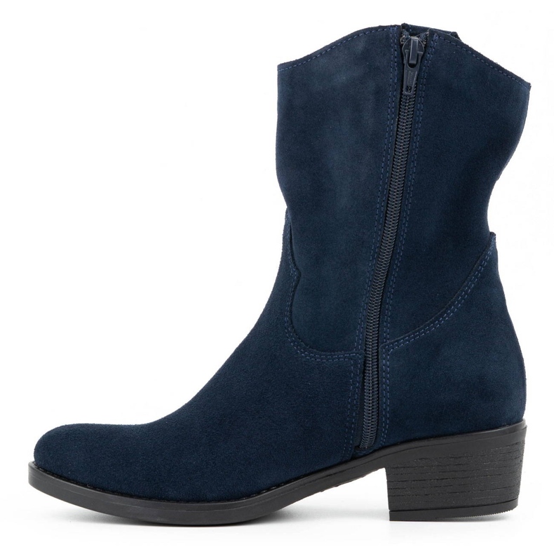 Olivier Durchbrochene Damen High Heels Angela marineblaue Stiefel 1