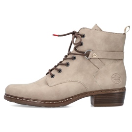 Bequeme isolierte beige Damenstiefel Rieker Y0820-64 1