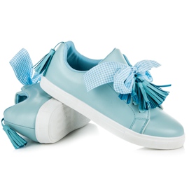 Vices Boho Sneaker mit Schleife blau 1