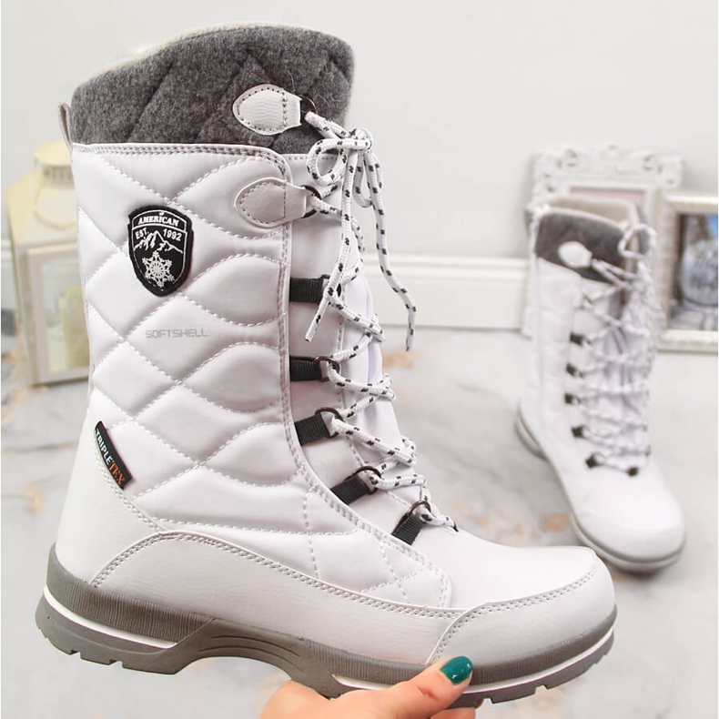 Schneestiefel für Damen wasserdicht Winter weiß American Club 08/22 1