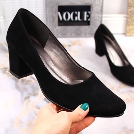 Schwarze Wildlederpumps für Damen auf der Post Azali 1470 1