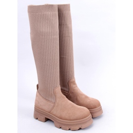 BM Janelle Khaki Sockenschuhe beige 1