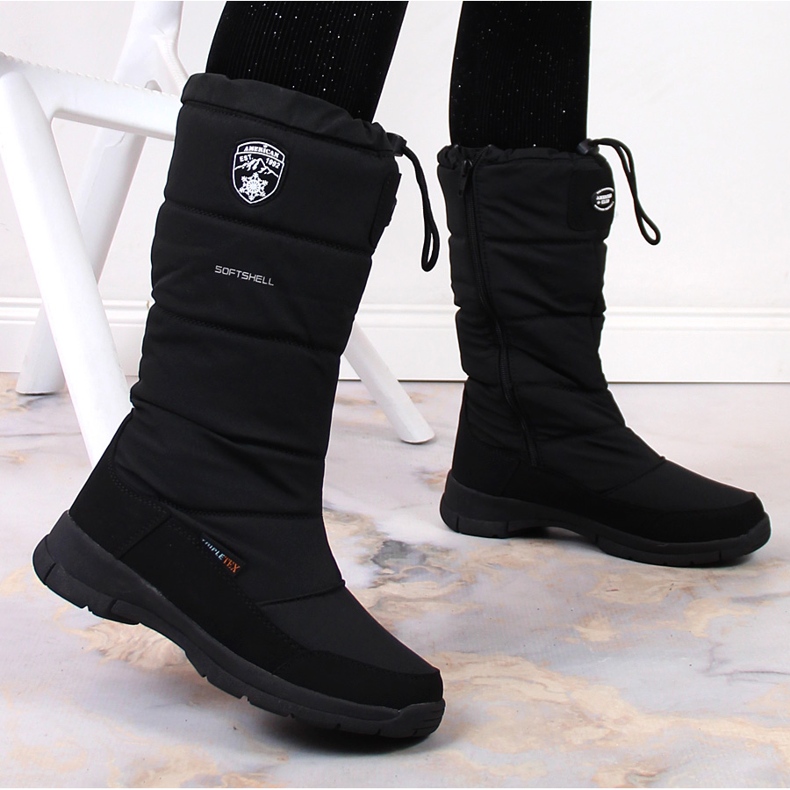 Schwarze, wasserdichte Schneestiefel von American Club 2