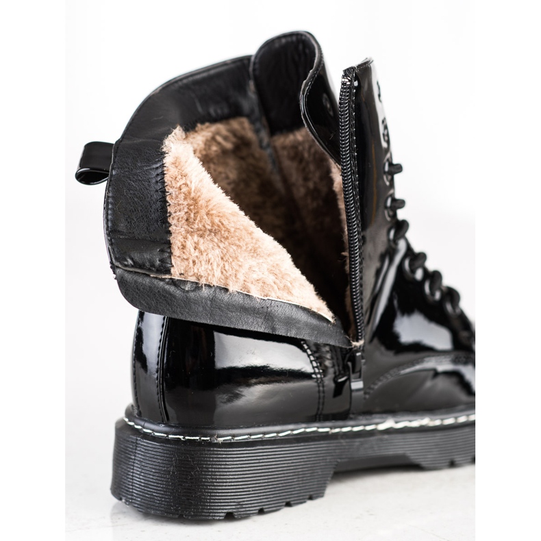 SHELOVET Modische schwarze Stiefel 1