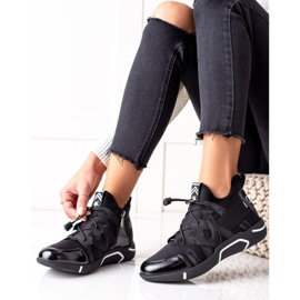 VINCEZA Slip-On Sportschuhe schwarz 1