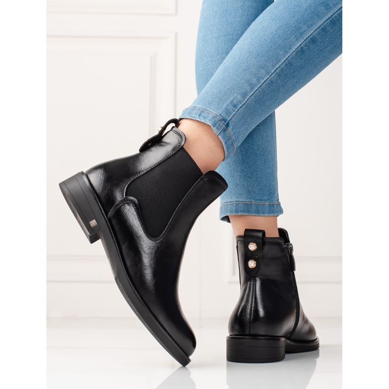 W. Potocki Damen Jodhpurstiefelette mit Isolierung Potocki schwarz 1