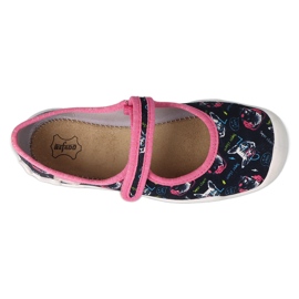 Befado Kinderschuhe 114Y497 marineblau rosa mehrfarbig 1