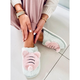 PA1 Damenhausschuhe Pearl Mint grün rosa 1