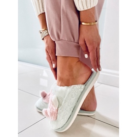 PA1 Damenhausschuhe Pearl Mint grün rosa 2