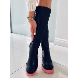 PA1 Stiefel mit farbigen Sohlen von Woods BLACK/PEACHPUFF schwarz 1