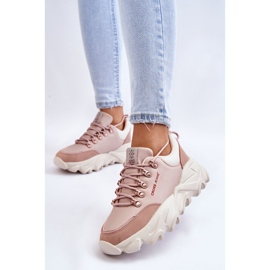 Damen Plateau Sneaker Cross Jeans KK2R4072C Nude rosa 2