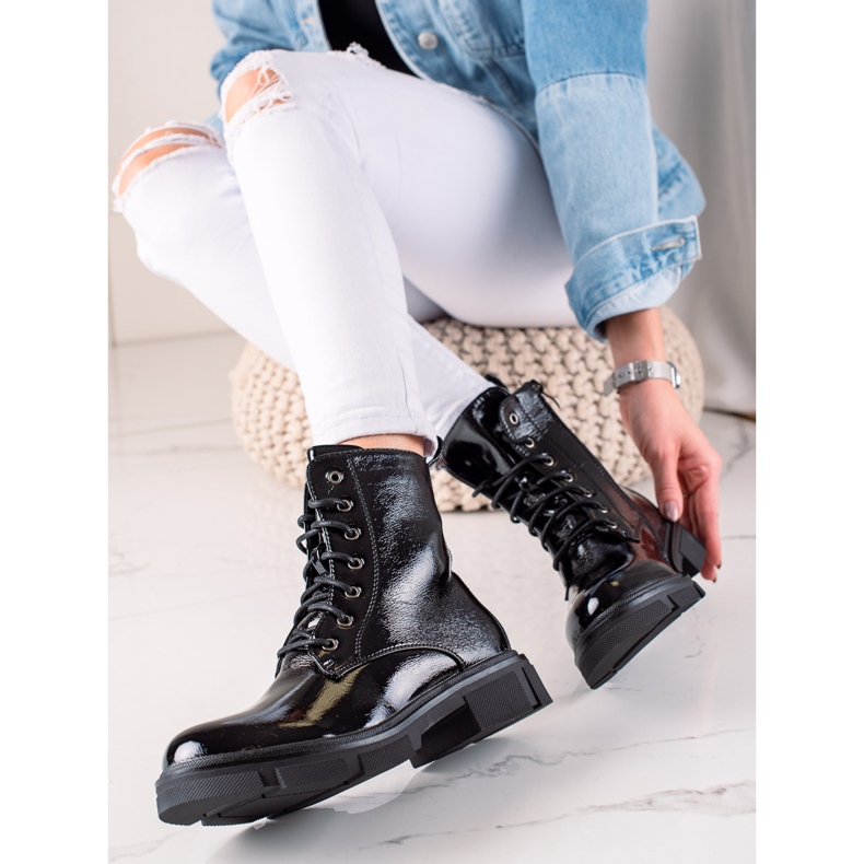 Marquiz Lackierte Arbeiter schwarz 1