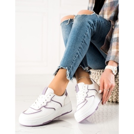 Weide Bequeme lässige Turnschuhe weiß 2