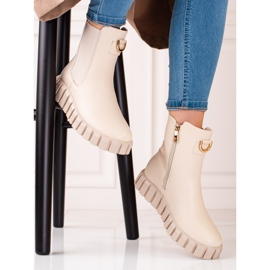 W. Potocki Damen Plateaustiefel Potocki beige 1