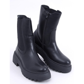 PA1 Shaw Schwarze hohe Chelsea-Stiefel 1