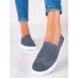 SHELOVET Graue Slipper 1
