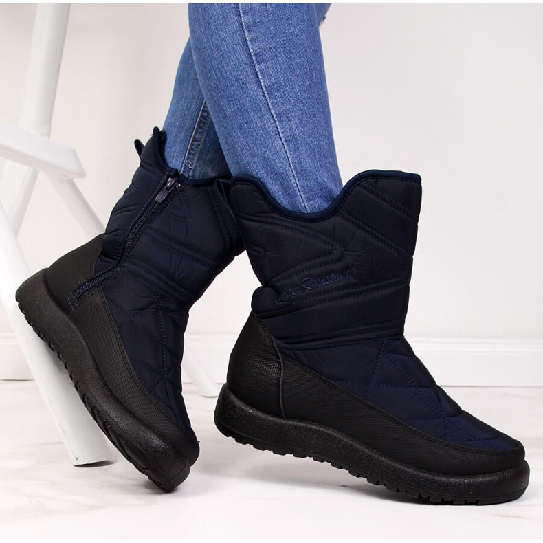 Wasserdichte Schneestiefel für Damen, marineblau NEWS 1