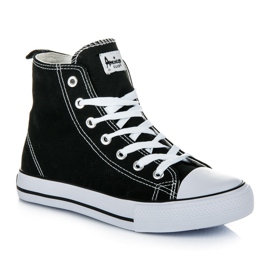 American Club Damenturnschuhe über dem Knöchel schwarz 1