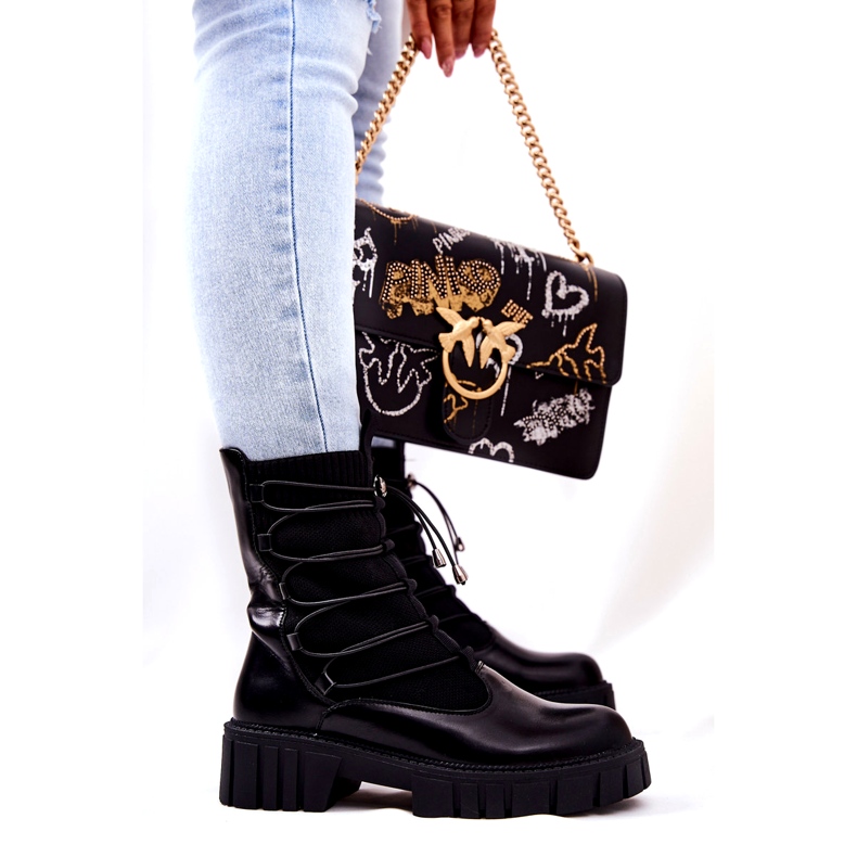 Frauenstiefel mit Basido Basido Sock schwarz 5