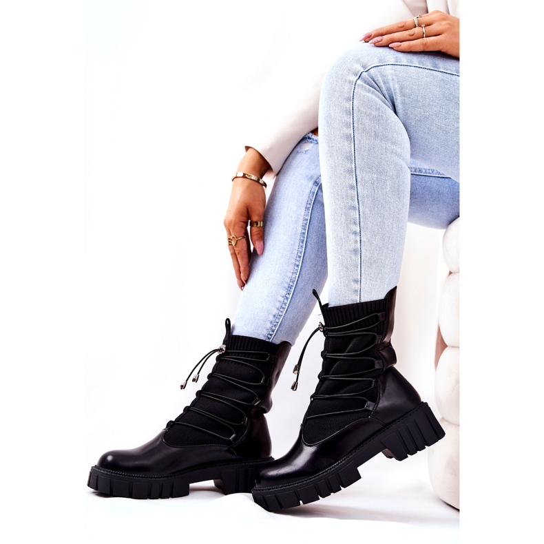 Frauenstiefel mit Basido Basido Sock schwarz 6