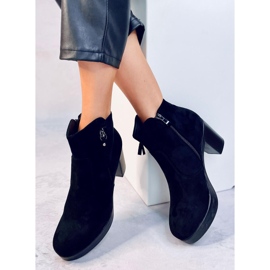 Schwarz 8B882 Schwarze Stiefel mit hohen Absätzen 1