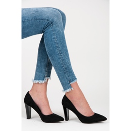 Yes Mile Wildlederpumps mit lackiertem Pfosten schwarz 1