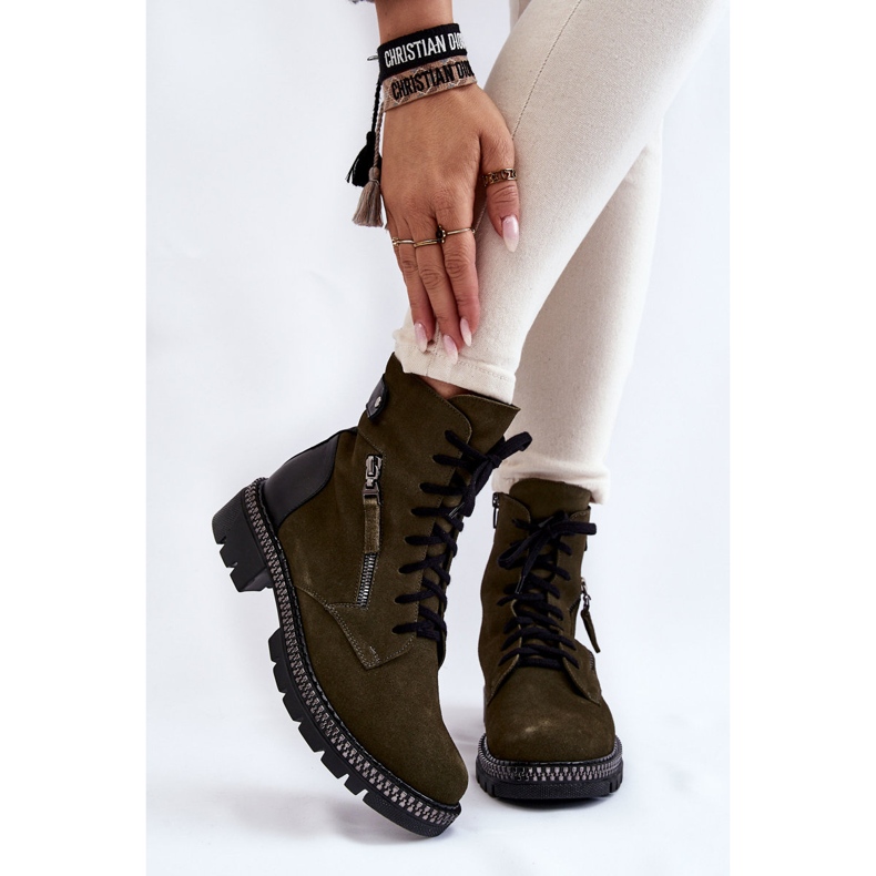 Wildleder Isolierte Stiefel Laura Messi 2508 Grün 1