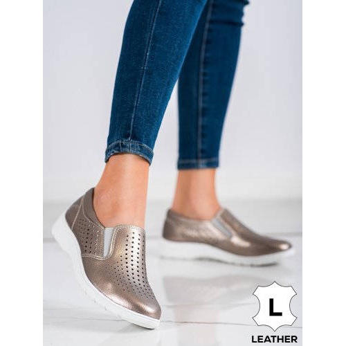 Kylie Goldene Lederschuhe 2