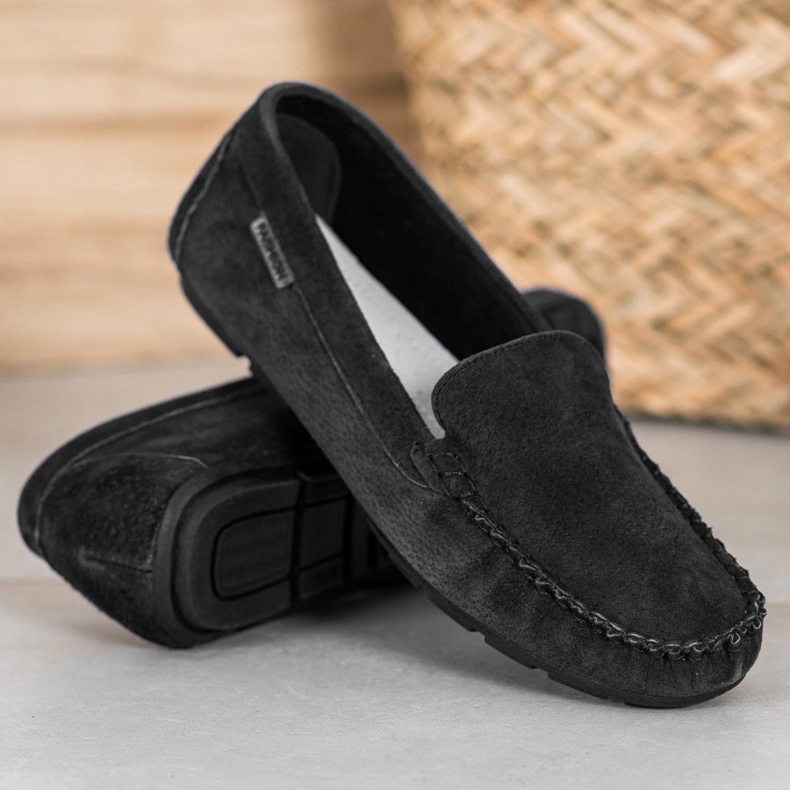 Vinceza Klassische Leder-Loafer schwarz 1