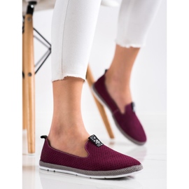 Filippo Lässige Lederslipper rot 1