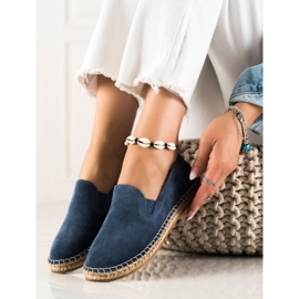 T.Sokolski Klassische Espadrilles aus Leder navy blau 1