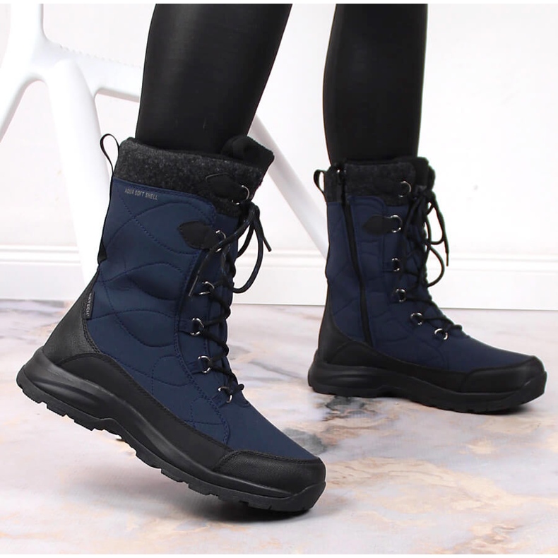Wasserdichte isolierte Schneestiefel für Damen Marineblau DK 2