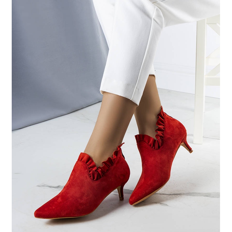 BM Rote Pumps mit Gavri-Obermaterial 1