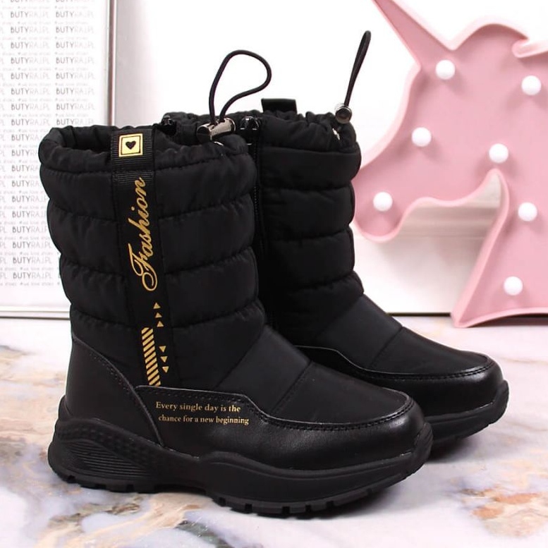Mit Schafwolle isolierte Schneestiefel Miss Jr EVE391 schwarz 2
