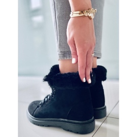 BM Schnürboots mit Fell Morena Black schwarz 1