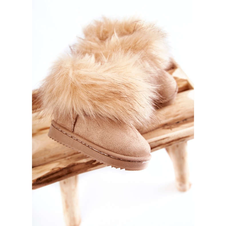 FR1 Kinder-Schneestiefel mit Fell Beige Ariana 1