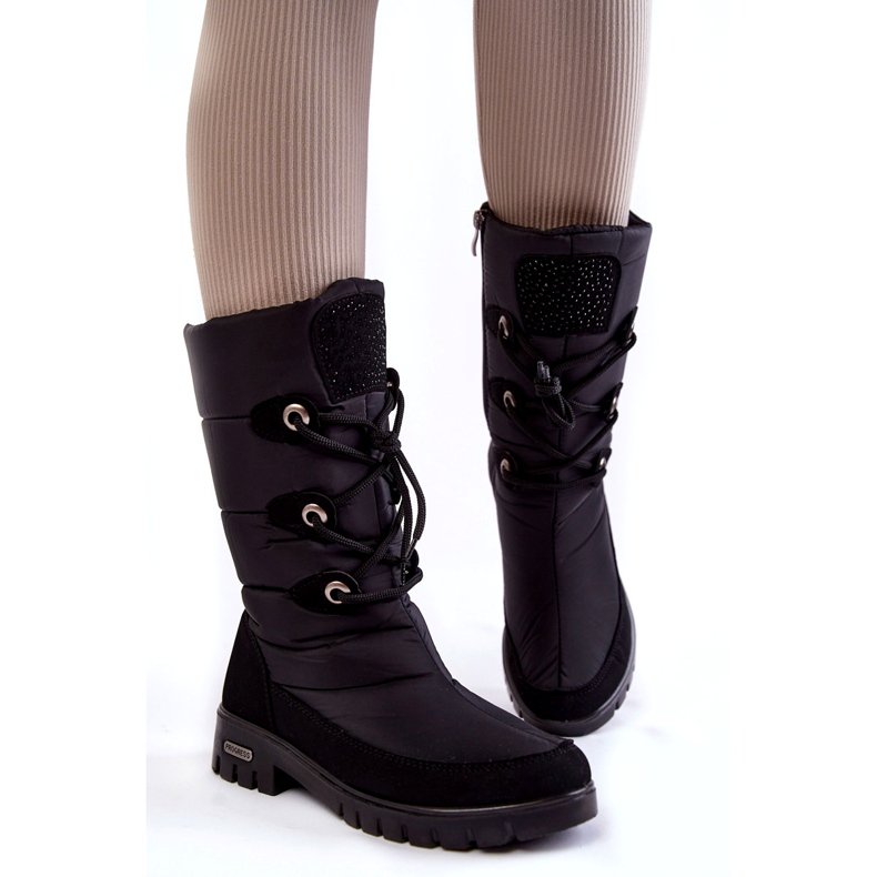 Hohe warme Schneestiefel Progress PROGJ-20-07 Schwarz 5