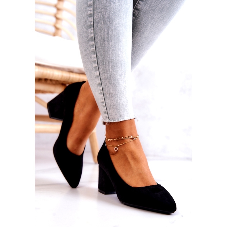 Wildlederpumps Sergio Leone PB411 Schwarz 4