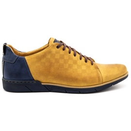 Polbut Herren Freizeitschuhe aus Leder 2114 rot beige marineblau 1
