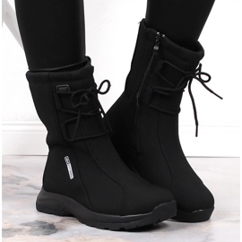 DK wasserdichte Schneestiefel für Damen schwarz 2