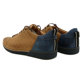 Polbut Herren Freizeitschuhe aus Leder 2114 rot beige marineblau 4
