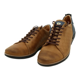 Polbut Herren Freizeitschuhe aus Leder 2114 rot beige marineblau 3