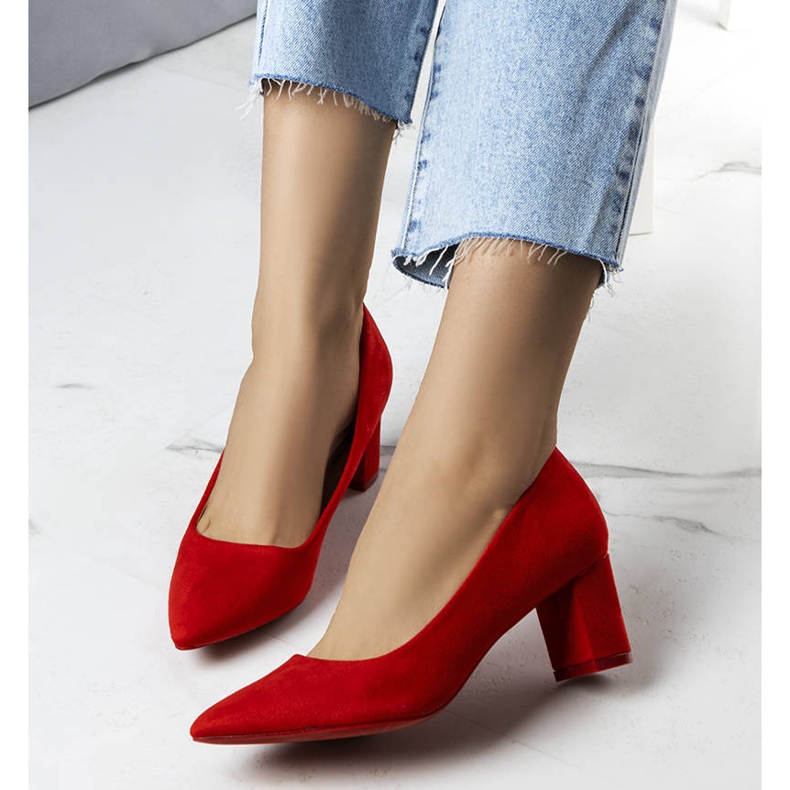 BM Demiki rote Pumps mit hohem Absatz 1