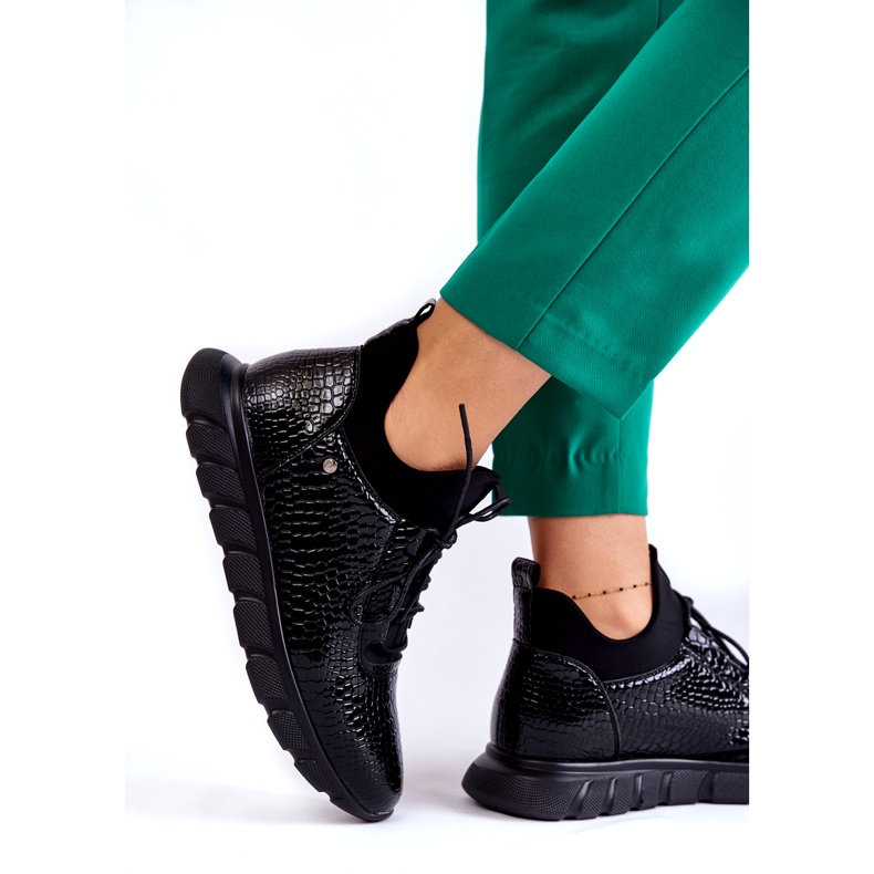 Vinceza Leichte Slip-On-Sneaker für Damen Schwarz Soroco 4