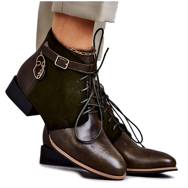 Damen Lederstiefel Maciejka 5743A-09 Grün 2