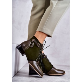 Damen Lederstiefel Maciejka 5743A-09 Grün 1