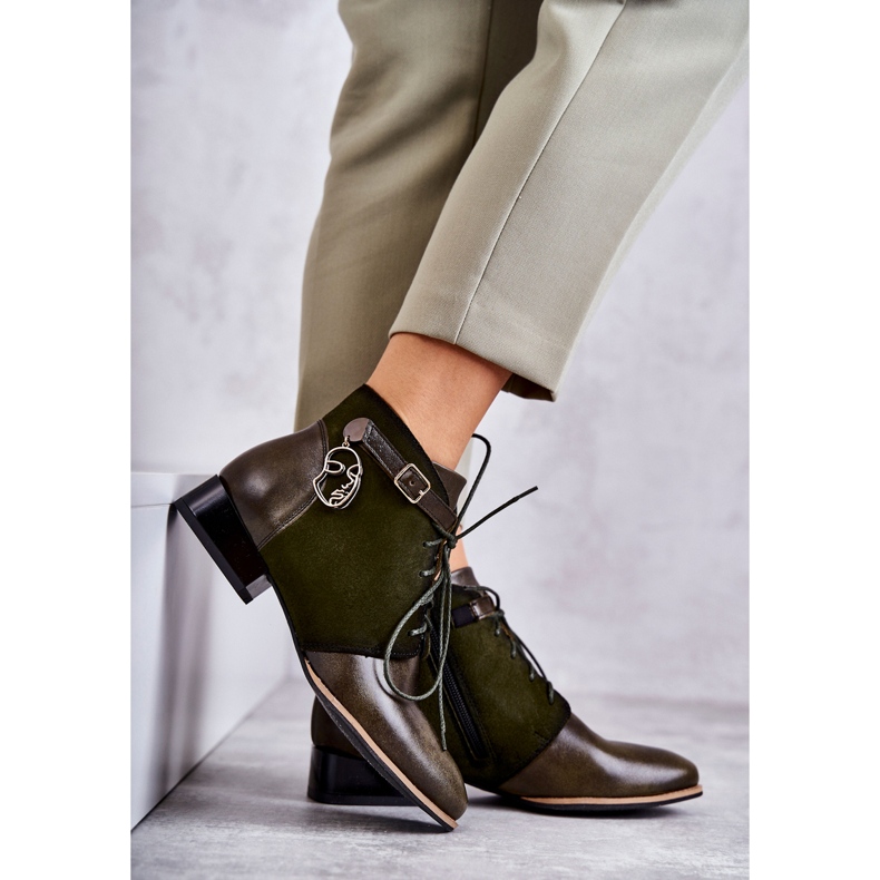 Damen Lederstiefel Maciejka 5743A-09 Grün 1