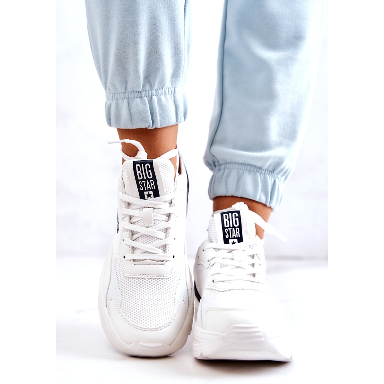 Modische Turnschuhe Sportschuhe Big Star JJ274596 Weiß navy blau 4