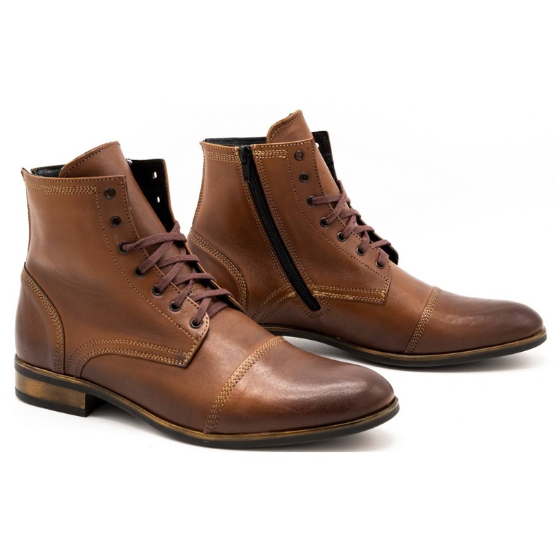Olivier Chelsea-Stiefel aus Leder für Herren 287D Św braun 2