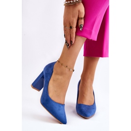 PS1 Blaue Estilia Wildleder-Pumps mit hohem Absatz 1